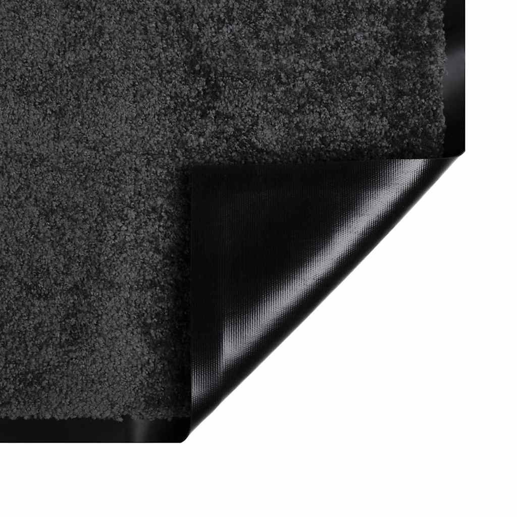Door Mat Anthracite 120 x 80 x 1.2 cm Teddy Fabric
