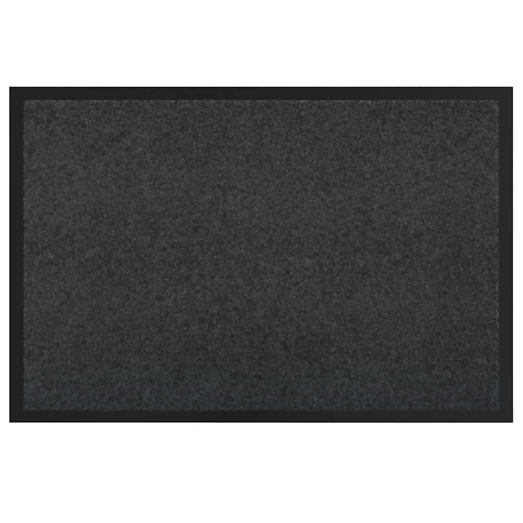 Door Mat Anthracite 120 x 80 x 1.2 cm Teddy Fabric