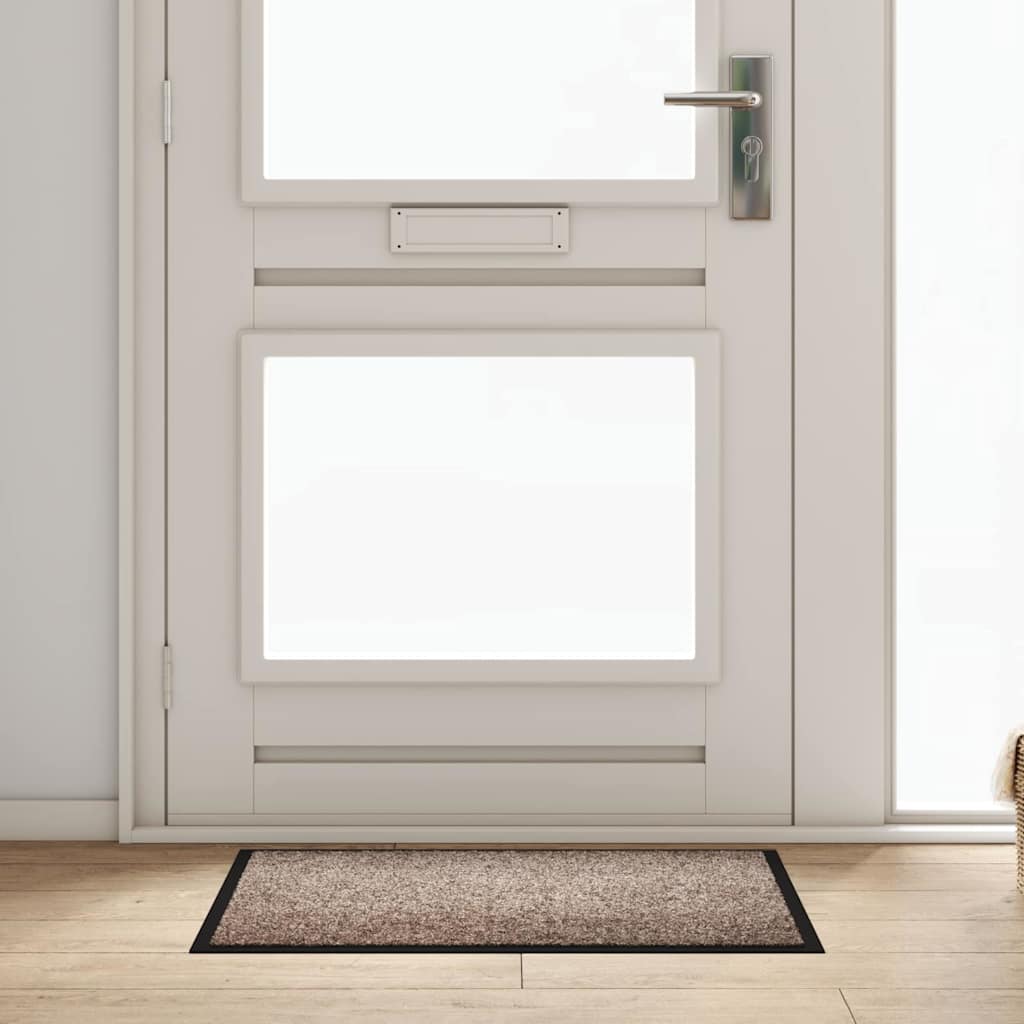 Door Mat Beige 80 x 60 x 1.2 cm Teddy Fabric