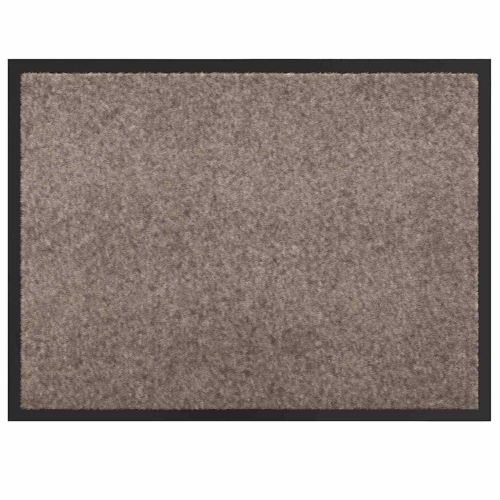 Door Mat Beige 80 x 60 x 1.2 cm Teddy Fabric