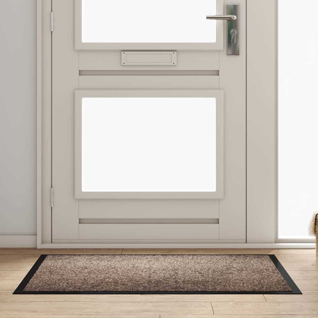 Door Mat Beige 120 x 80 x 1.2 cm Teddy Fabric