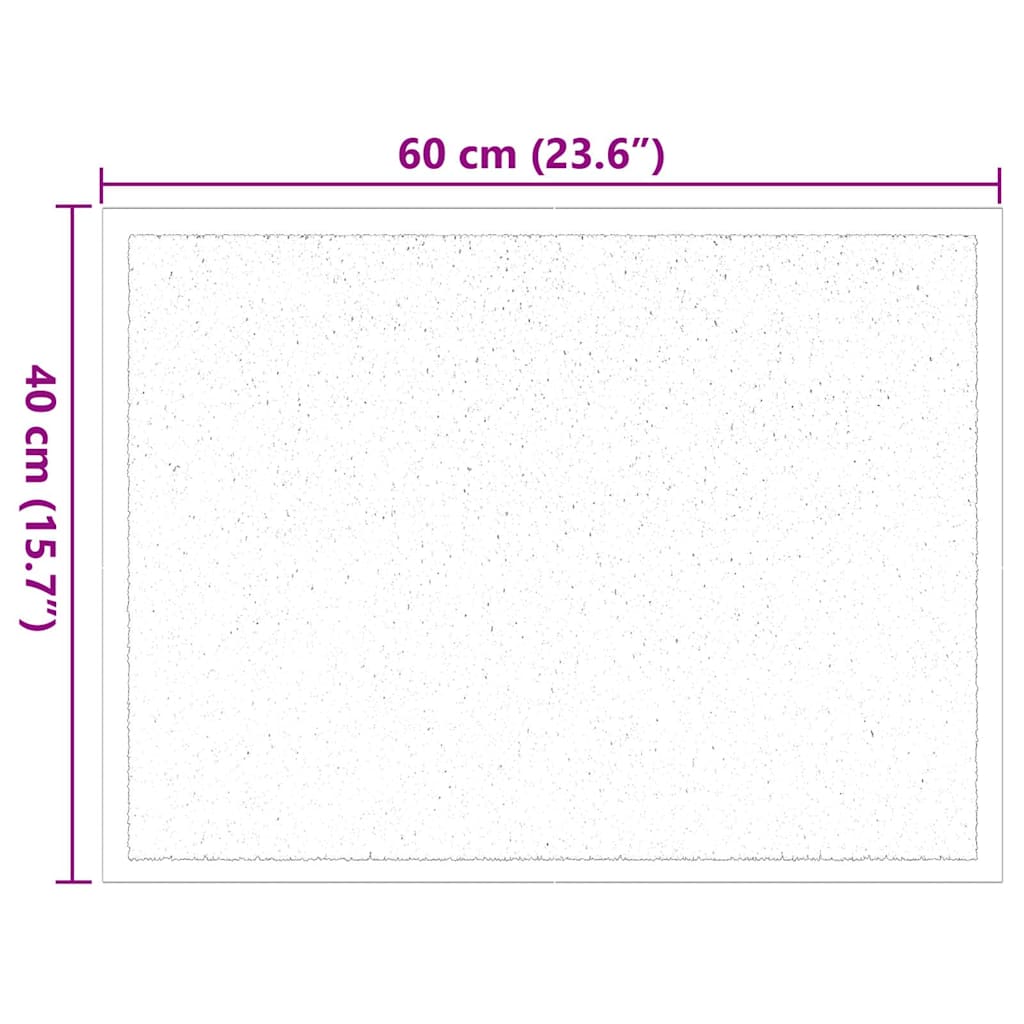 Door Mat Light Grey 60 x 40 x 1.2 cm Teddy Fabric