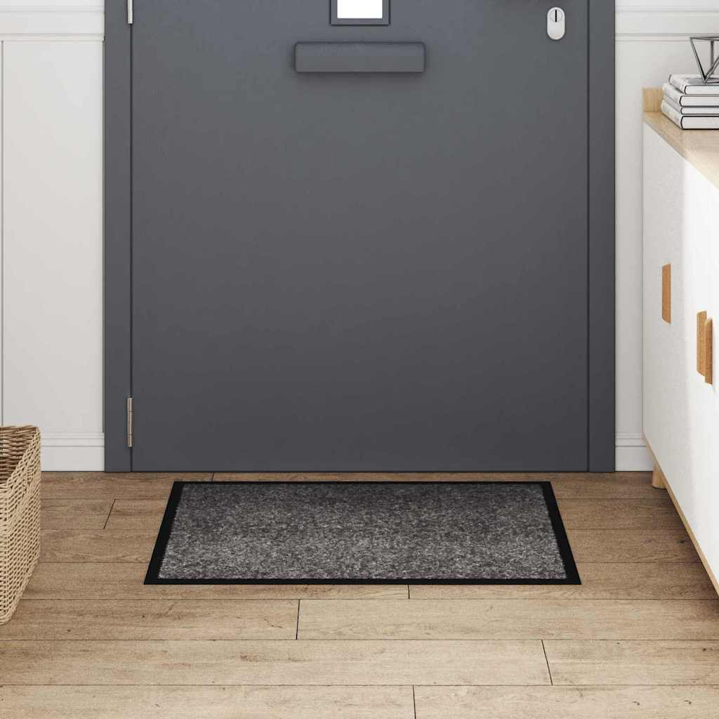 Door Mat Light Grey 80 x 60 x 1.2 cm Teddy Fabric