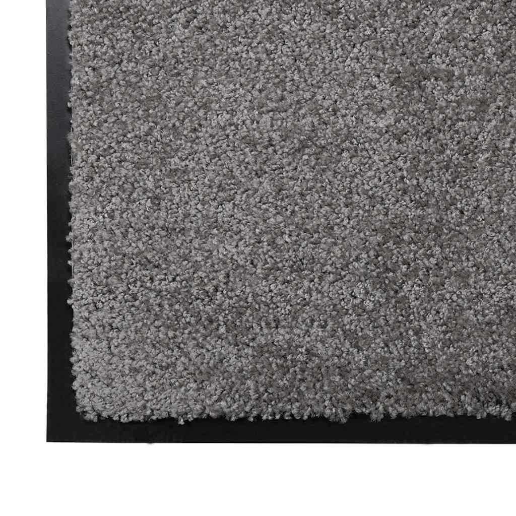 Door Mat Light Grey 120 x 80 x 1.2 cm Teddy Fabric