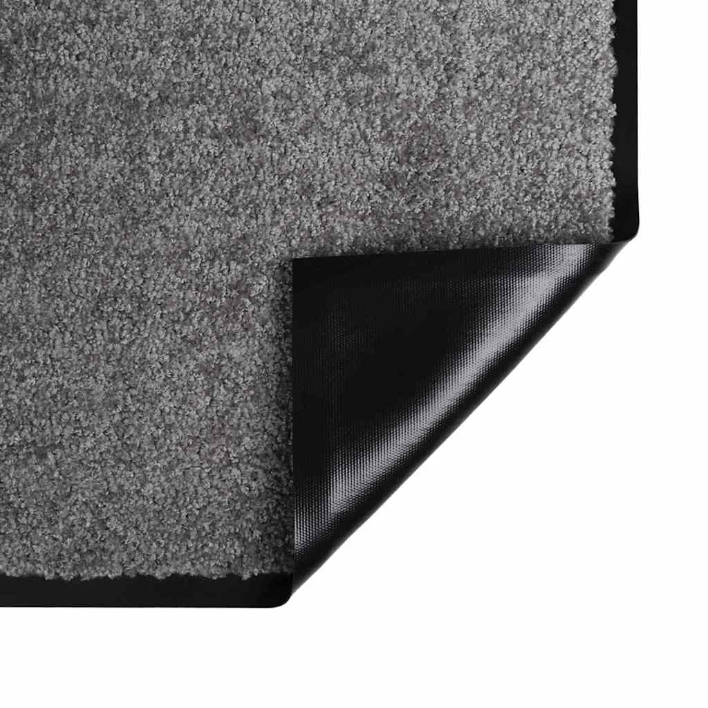 Door Mat Light Grey 120 x 80 x 1.2 cm Teddy Fabric