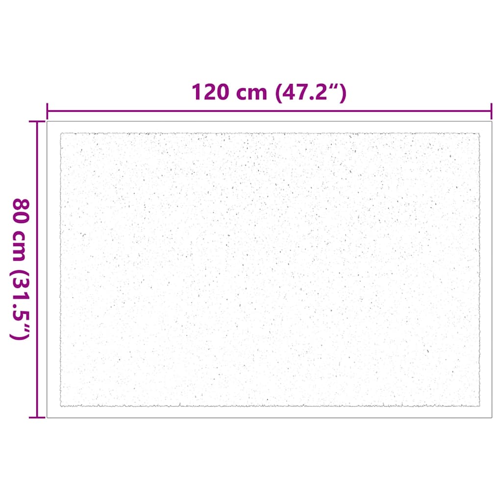 Door Mat Light Grey 120 x 80 x 1.2 cm Teddy Fabric