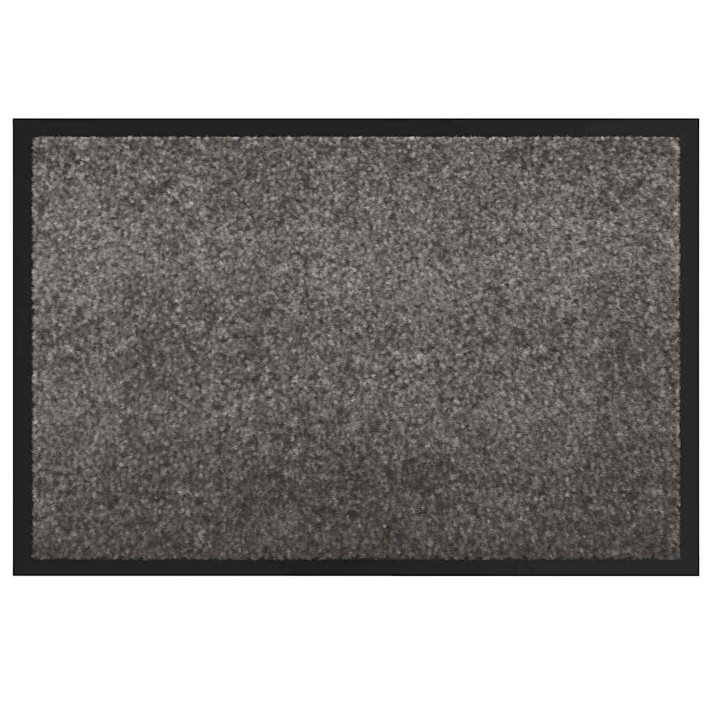 Door Mat Light Grey 120 x 80 x 1.2 cm Teddy Fabric