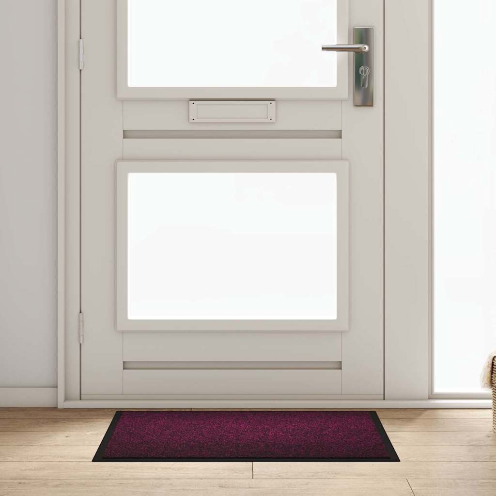 Door Mat Bordeaux 80 x 60 x 1.2 cm Teddy Fabric