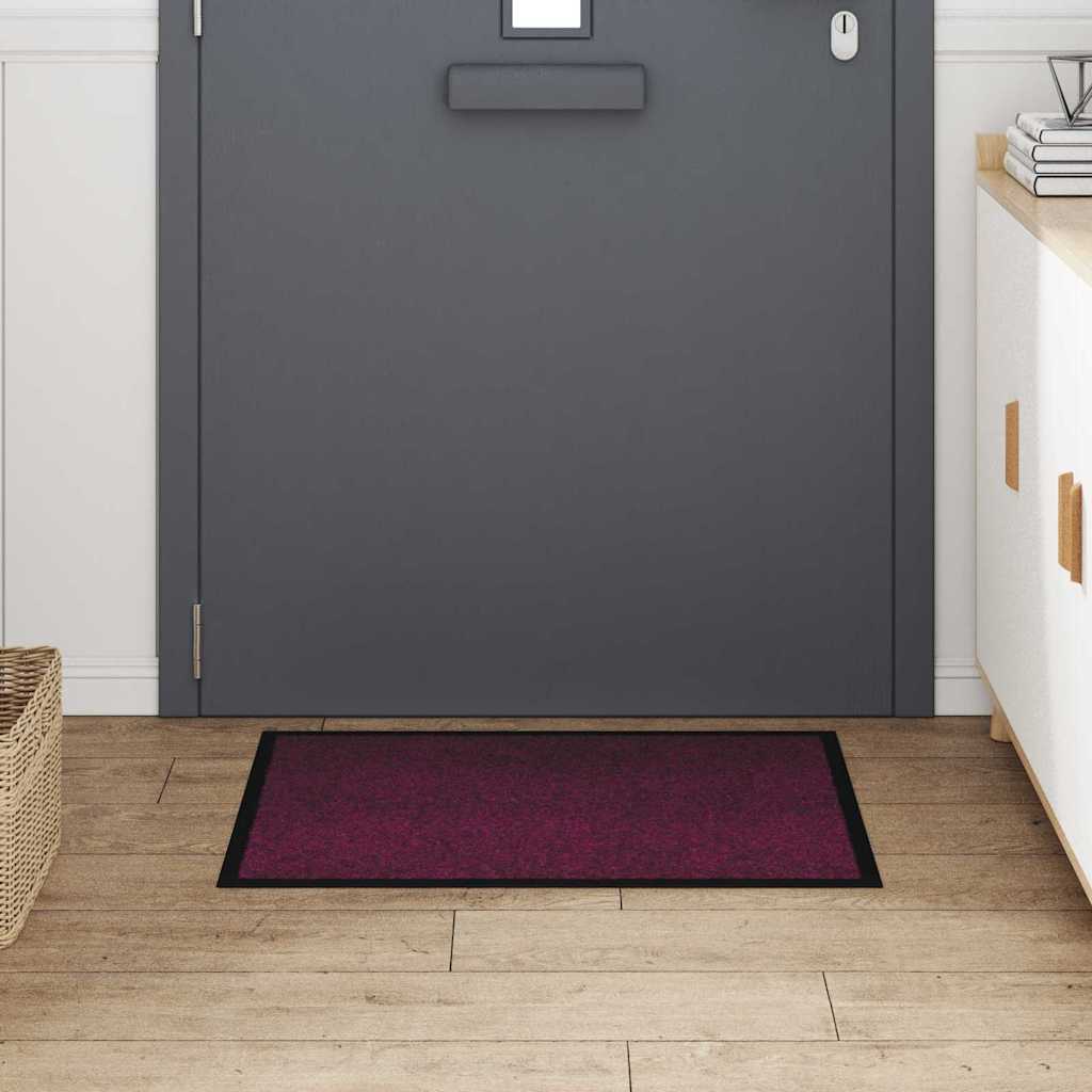 Door Mat Bordeaux 80 x 60 x 1.2 cm Teddy Fabric