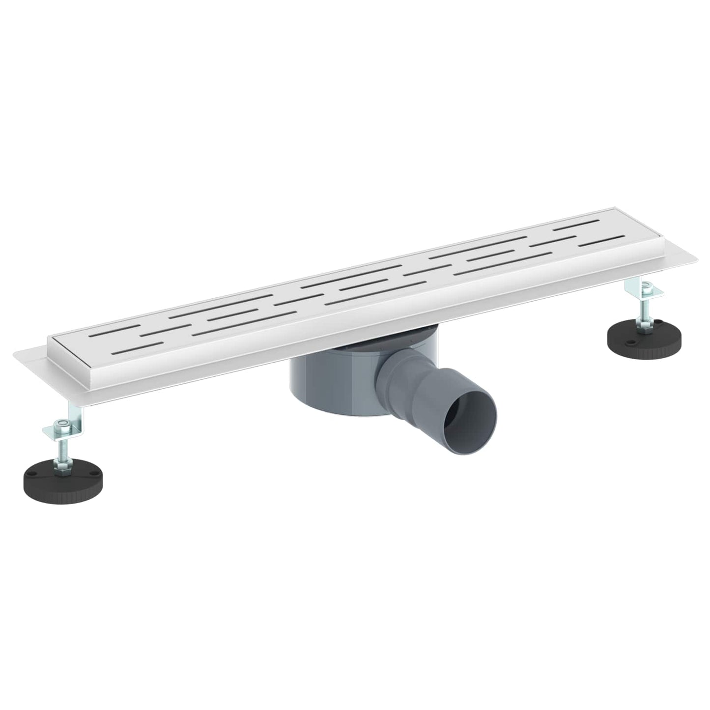 Shower Drain Line Design with 360° Siphon Silver 50 cm