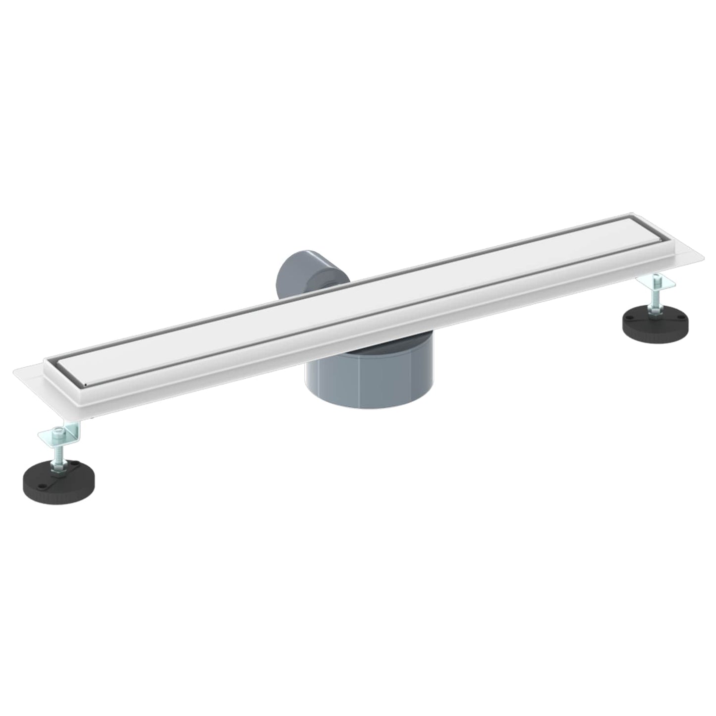 Shower Drain 2-in-1 with 360° Siphon Silver 60 cm