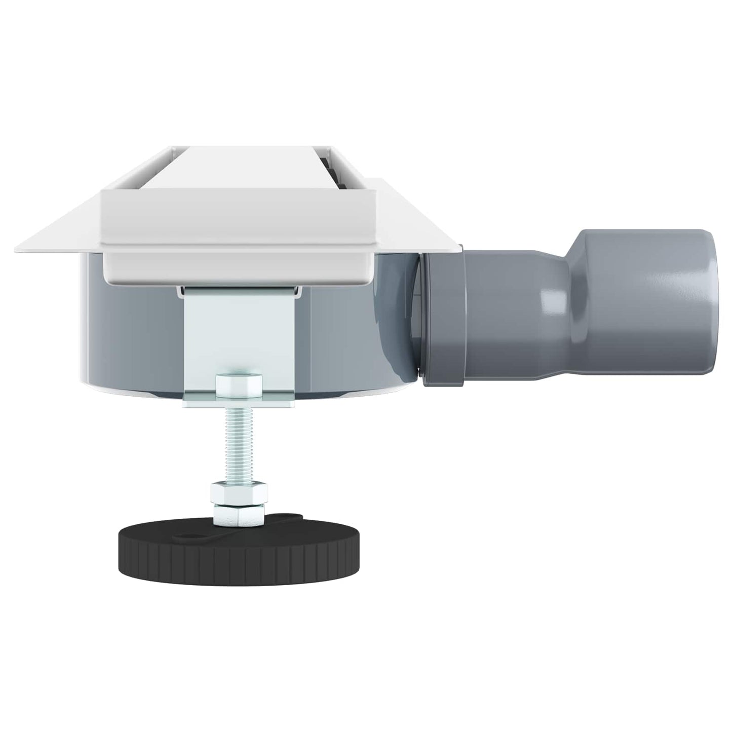 Shower Drain 2-in-1 with 360° Siphon Silver 60 cm