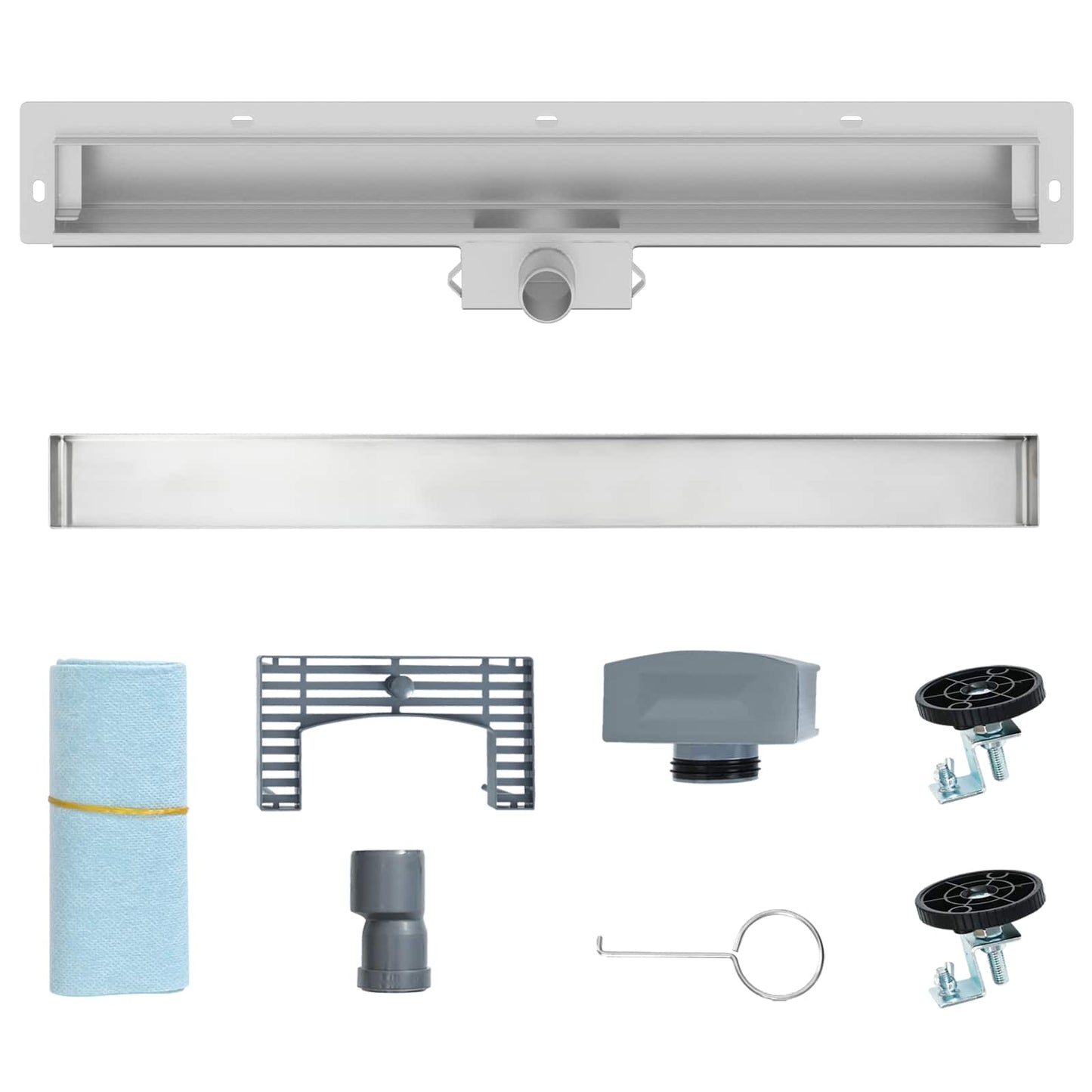 Wall Mounted Shower Drain Silver 70 cm Stainless Steel 304