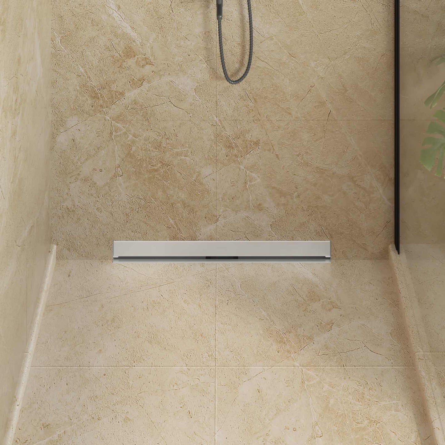 Wall Mounted Shower Drain Silver 70 cm Stainless Steel 304