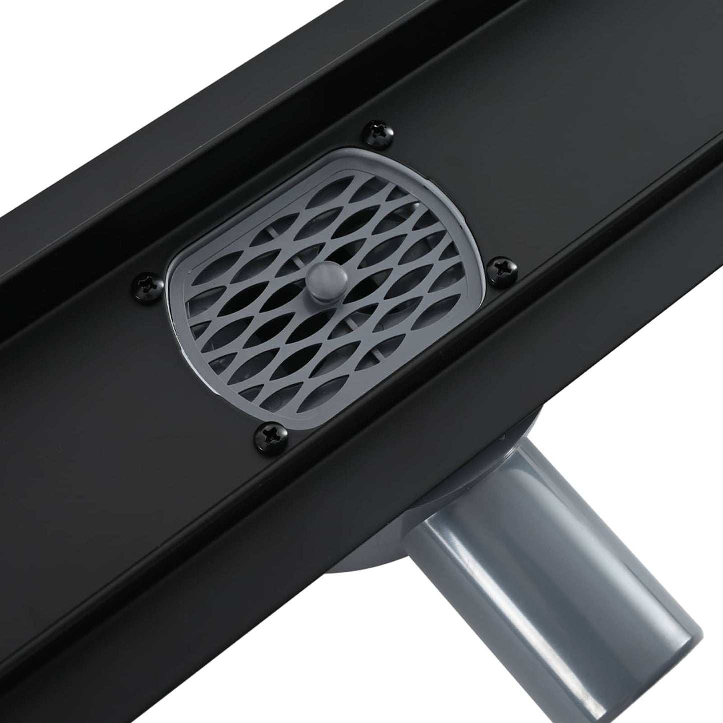 Shower Drain 2-in-1 with 360° Siphon Black 60 cm