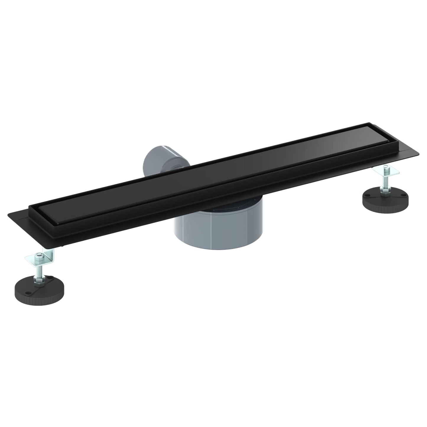 Shower Drain 2-in-1 with 360° Siphon Black 60 cm