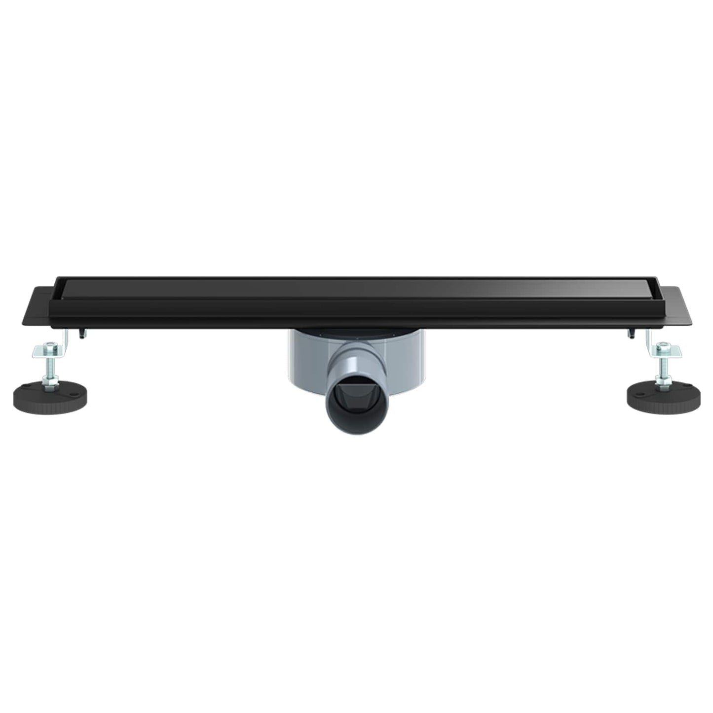 Shower Drain 2-in-1 with 360° Siphon Black 50 cm