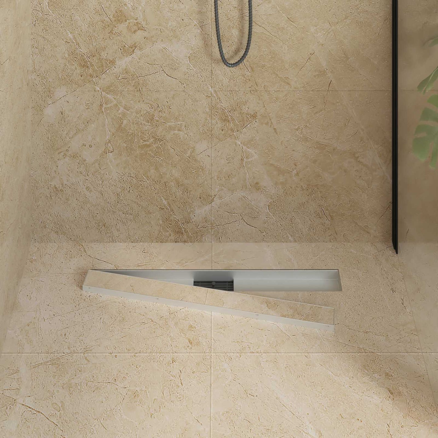 2 in 1 Shower Drain Silver 70 cm Stainless Steel 304