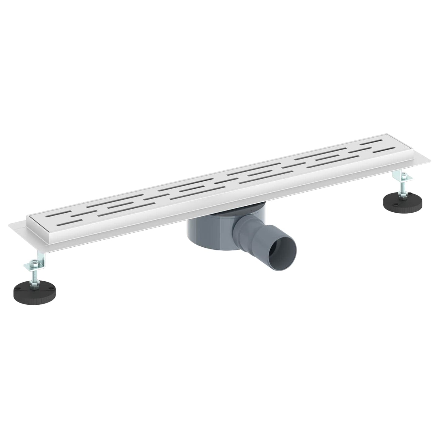 Shower Drain Line Design with 360° Siphon Silver 60 cm