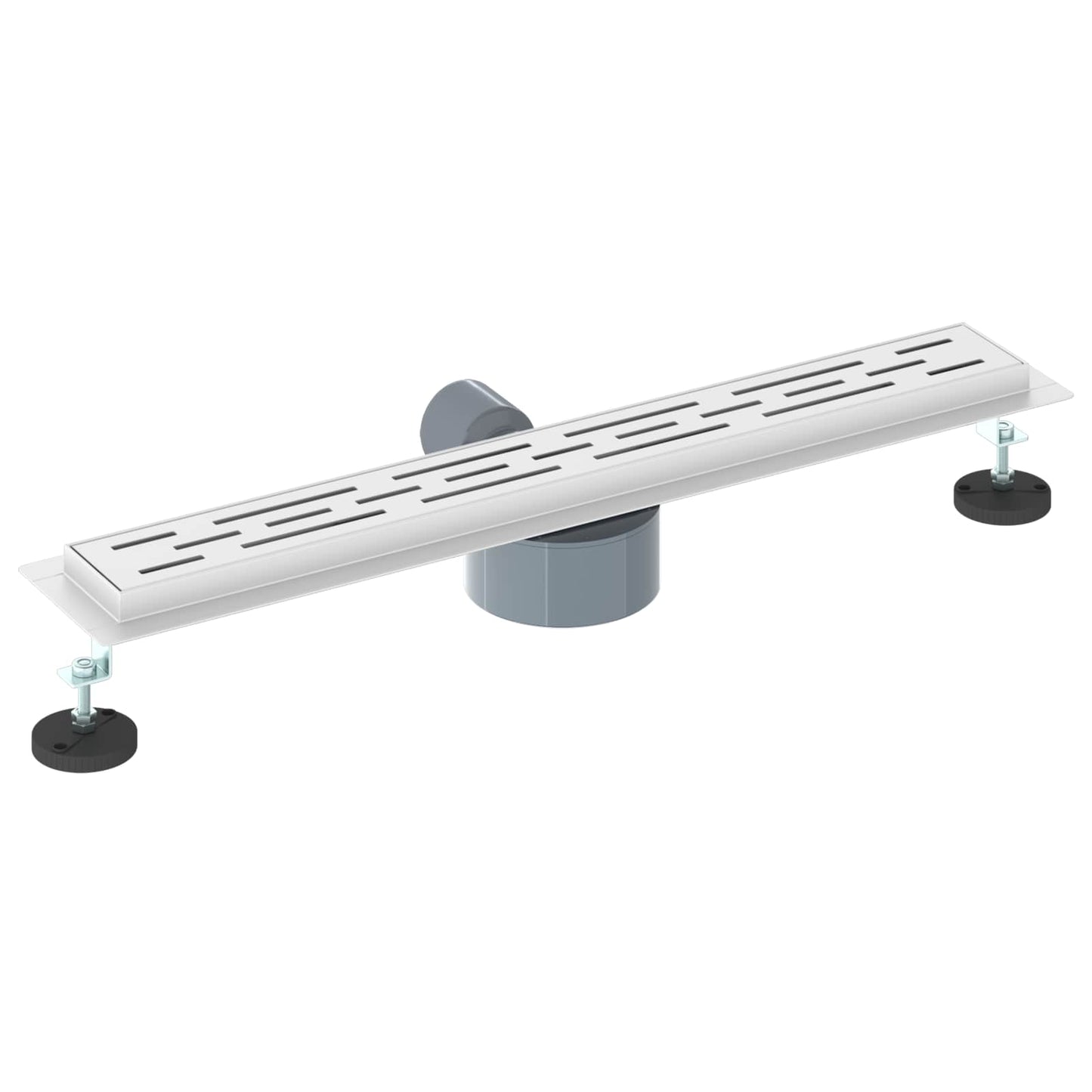 Shower Drain Line Design with 360° Siphon Silver 60 cm