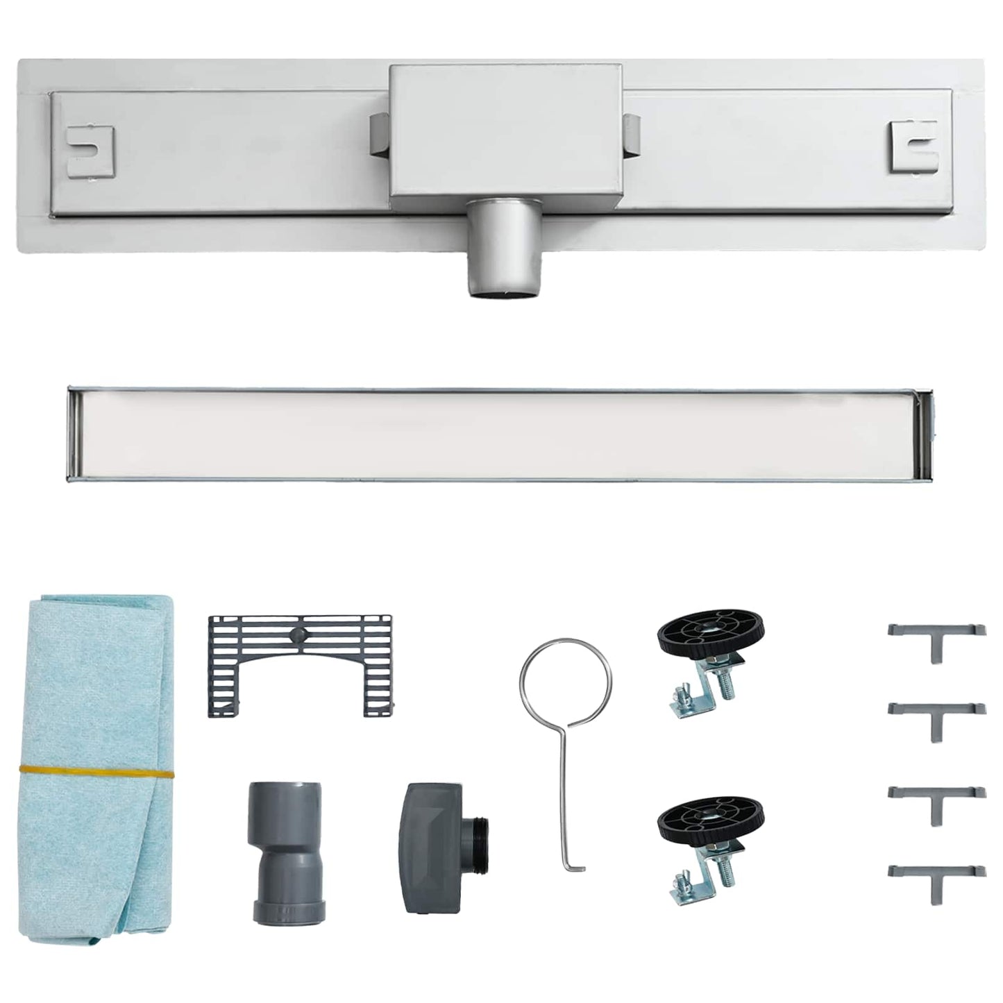 2 in 1 Shower Drain Silver 100 cm Stainless Steel 304