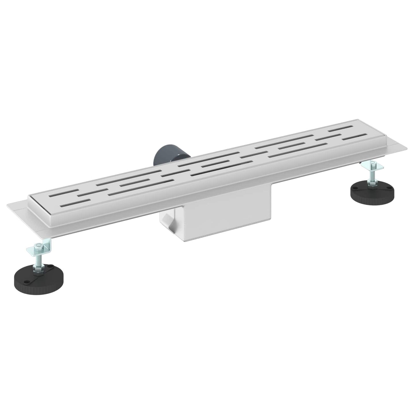 Shower Drain with Line Design Silver 60 cm Stainless Steel 304