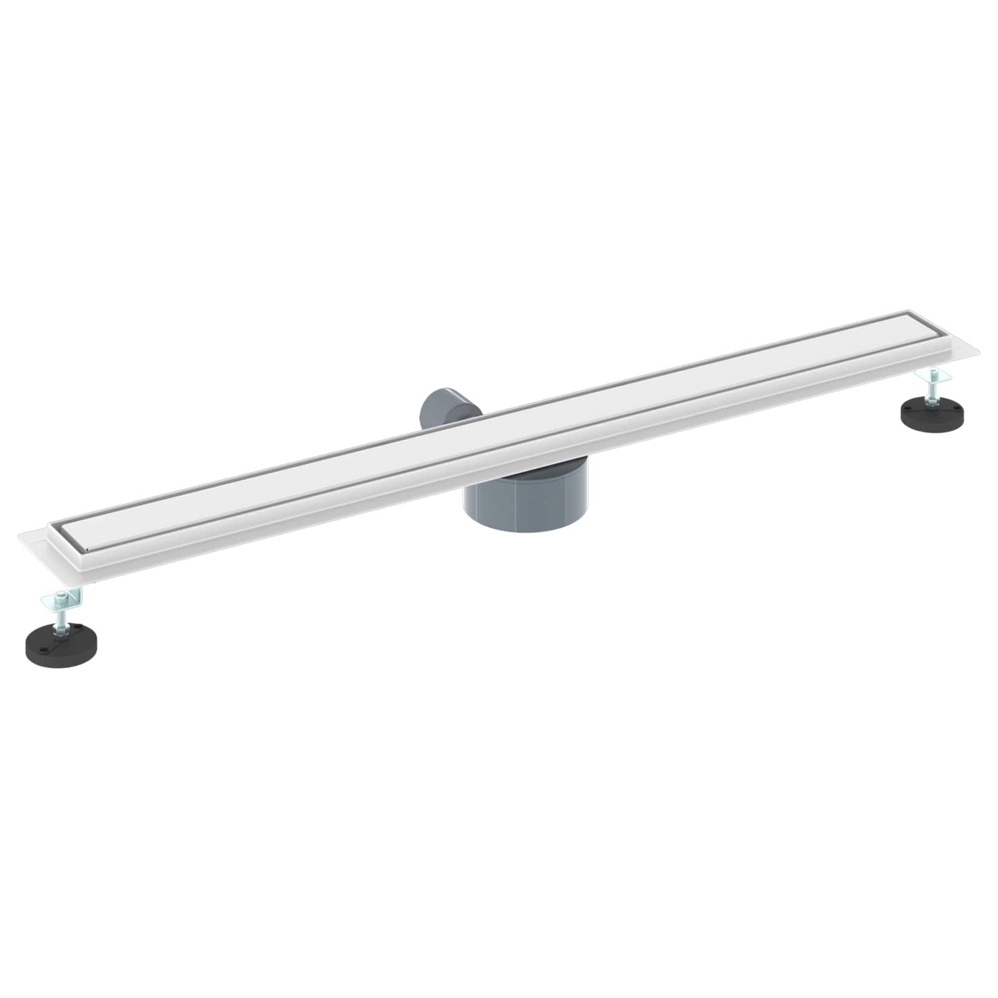 Shower Drain 2-in-1 with 360° Siphon Silver 90 cm