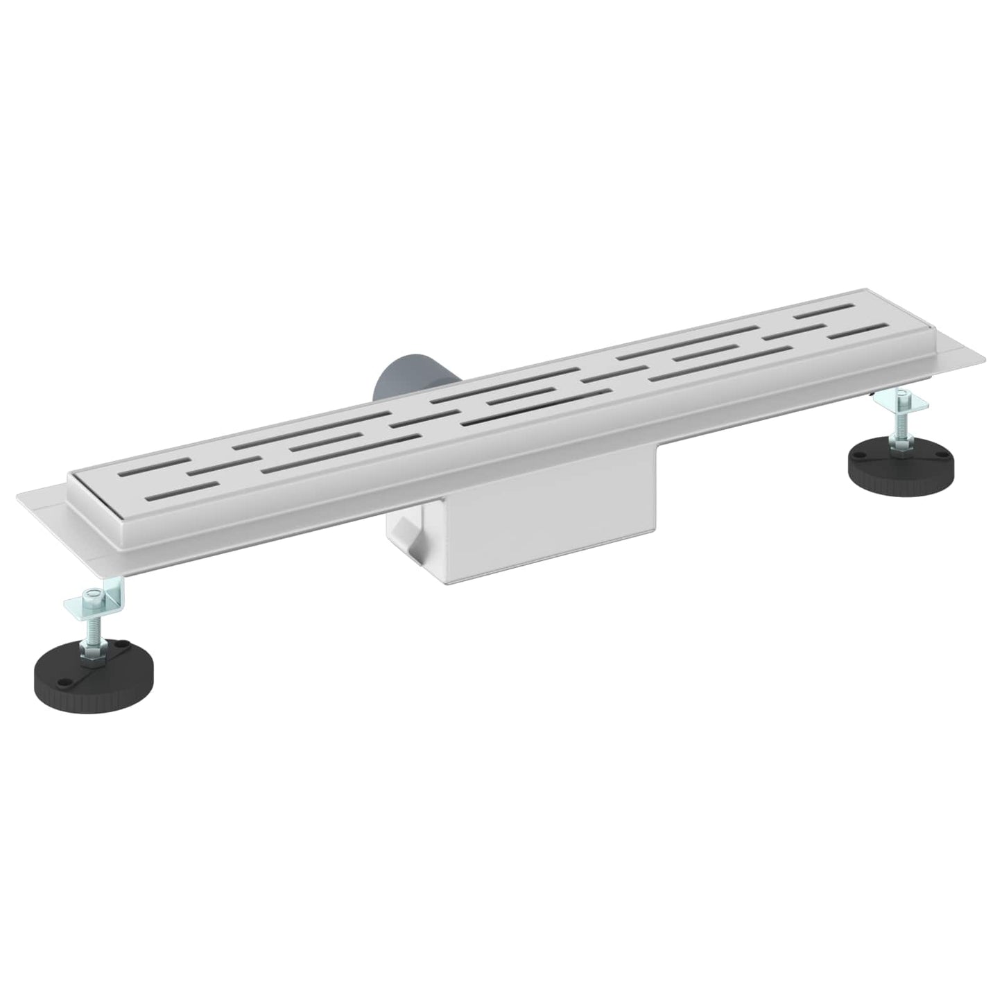 Shower Drain with Line Design Silver 50 cm Stainless Steel 304