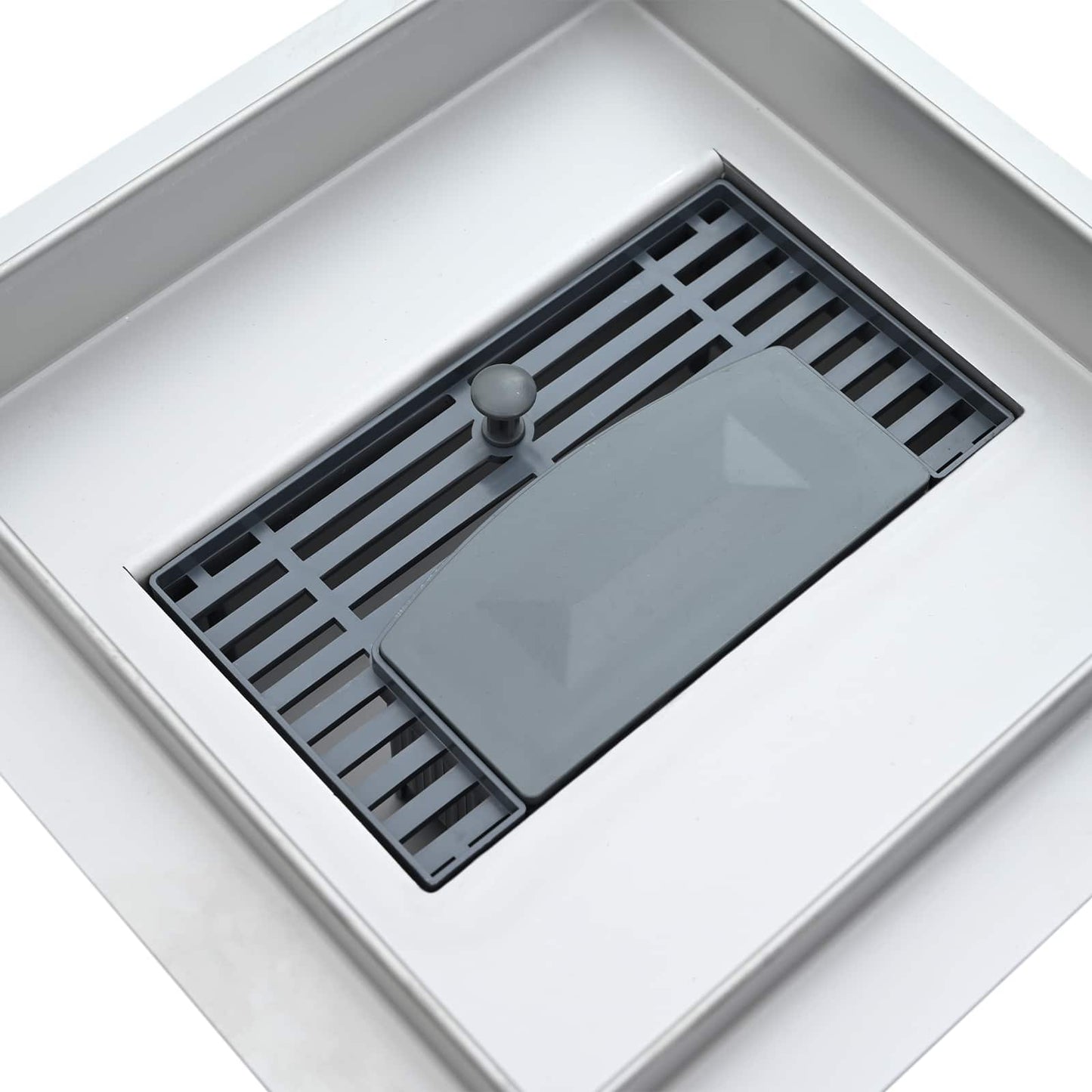 Dot Shower Drain Silver 20 x 20 cm Stainless Steel 304