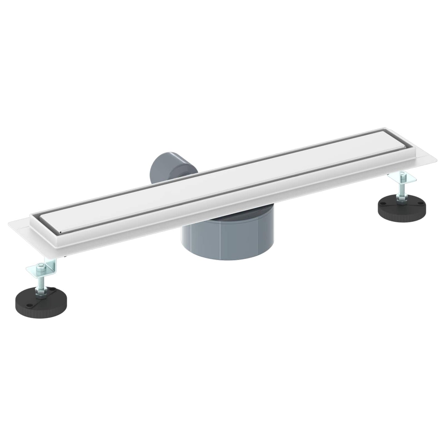 Shower Drain 2-in-1 with 360° Siphon Silver 54 x 11 x 9.5 cm