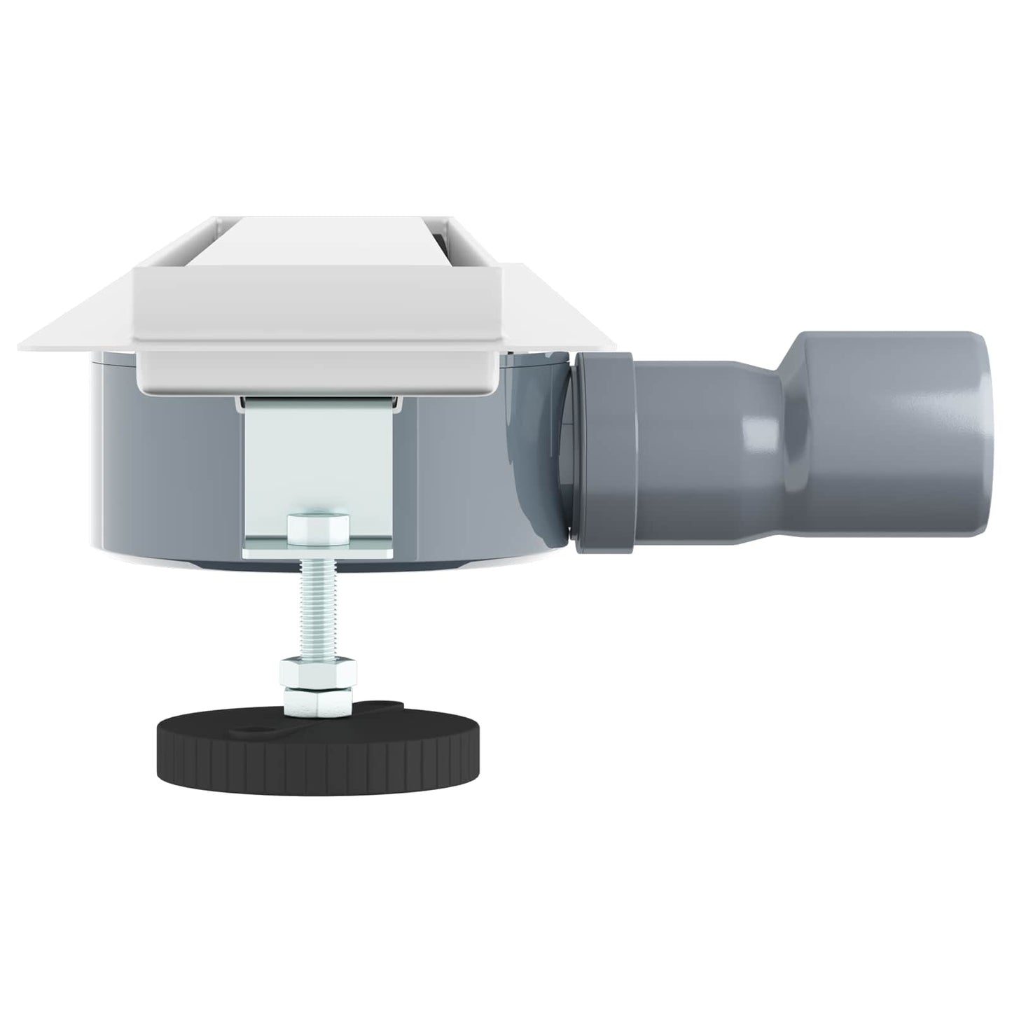Shower Drain 2-in-1 with 360° Siphon Silver 54 x 11 x 9.5 cm