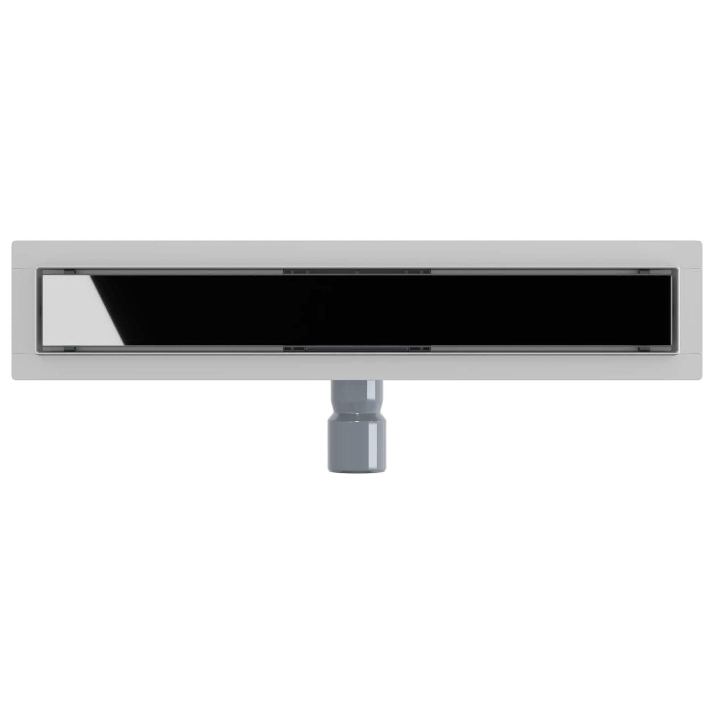 Shower Drain with Glass Cover Black 60 cm Stainless Steel 304