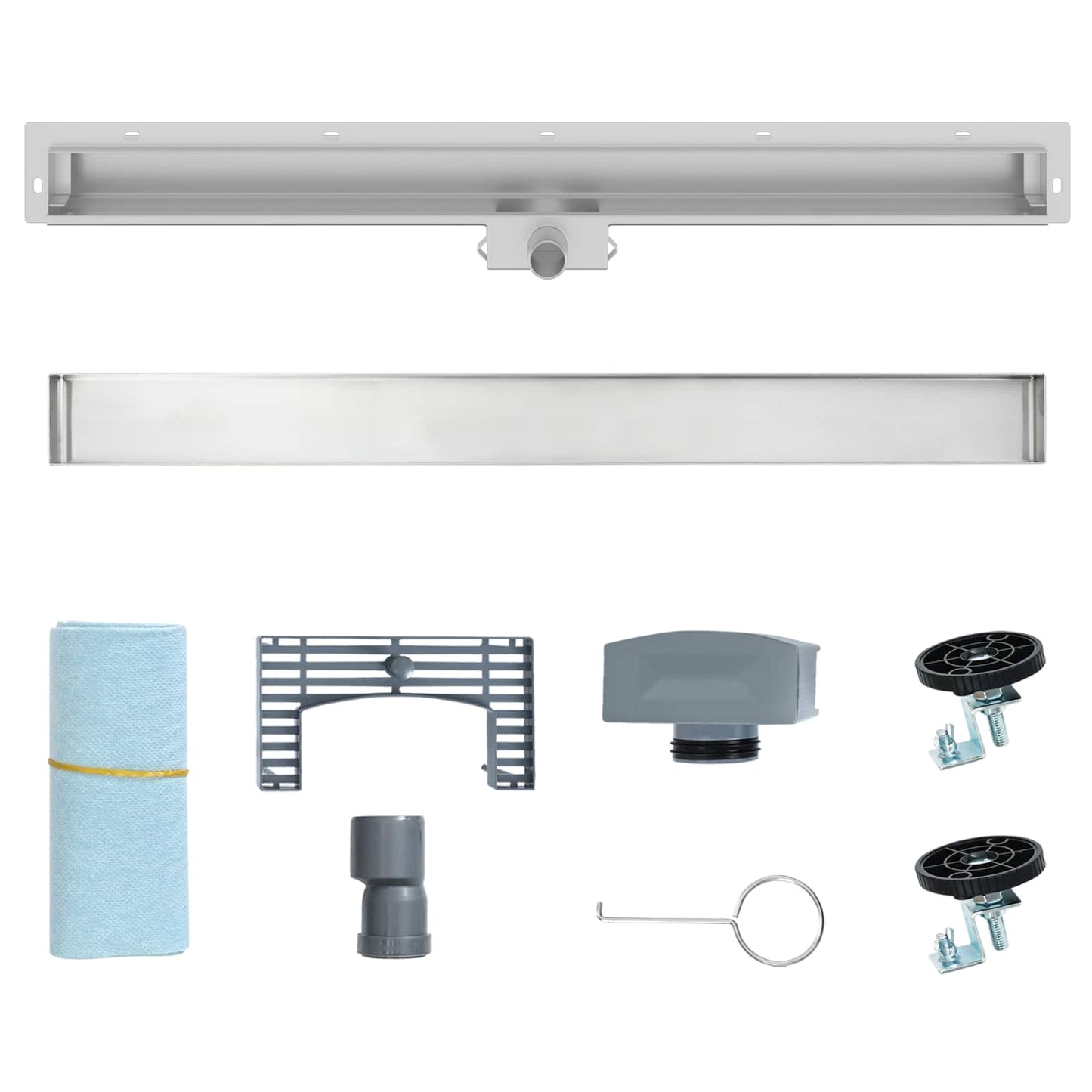 Wall Mounted Shower Drain Silver 100 cm Stainless Steel 304