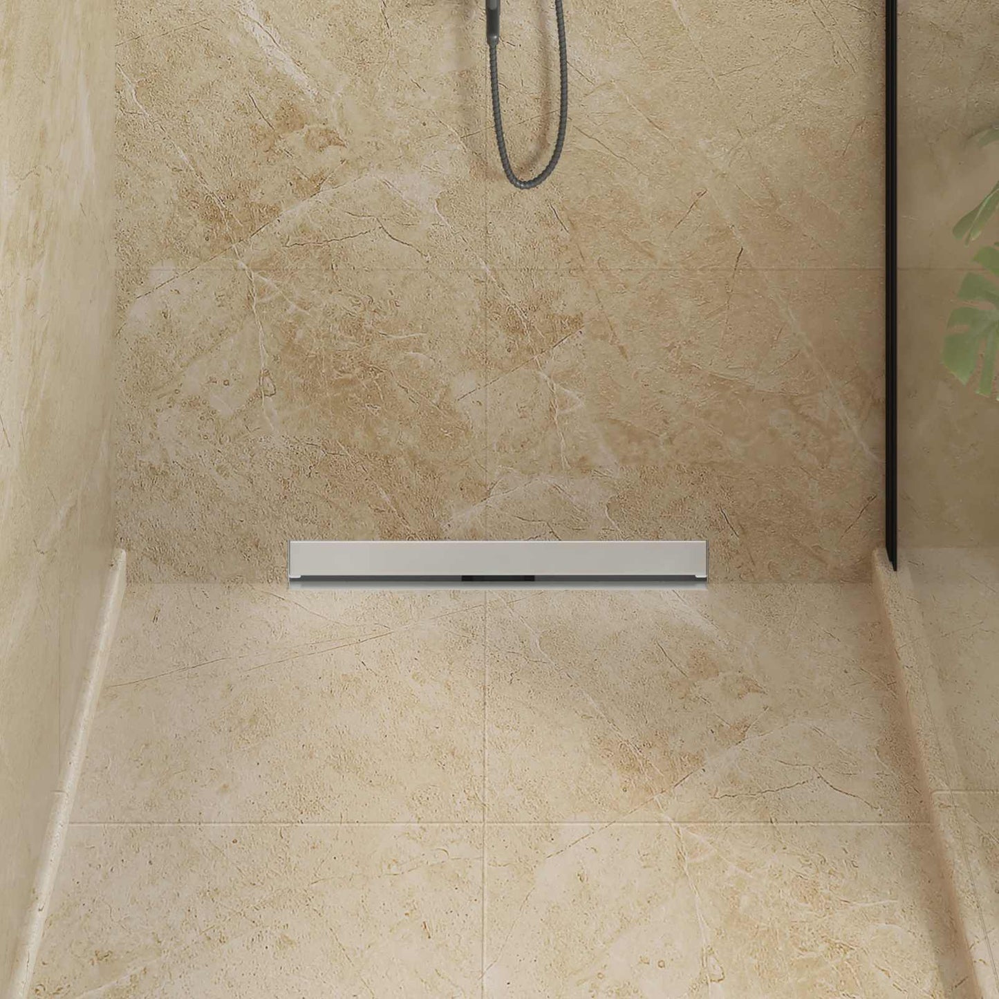 Wall Mounted Shower Drain Silver 60 cm Stainless Steel 304