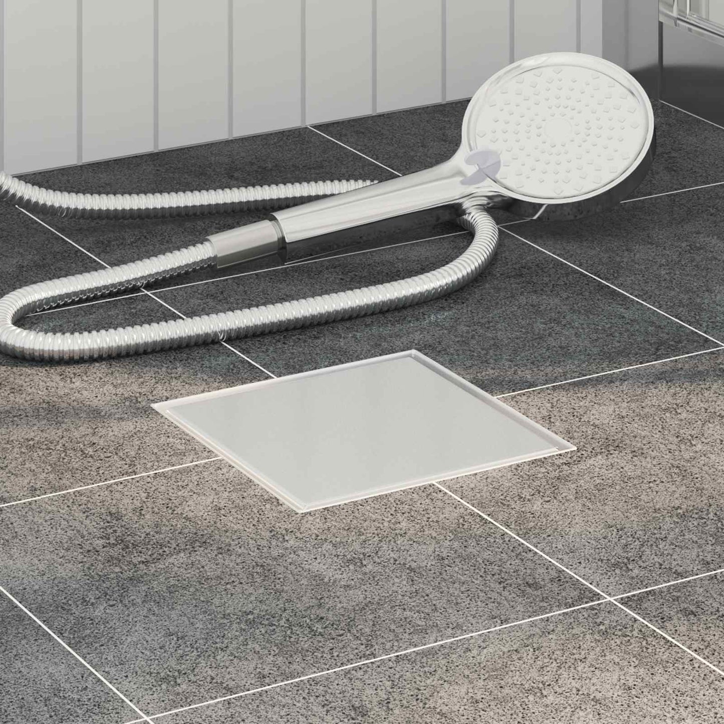 2 in 1 Shower Drain Silver 20 x 20 cm Stainless Steel 304