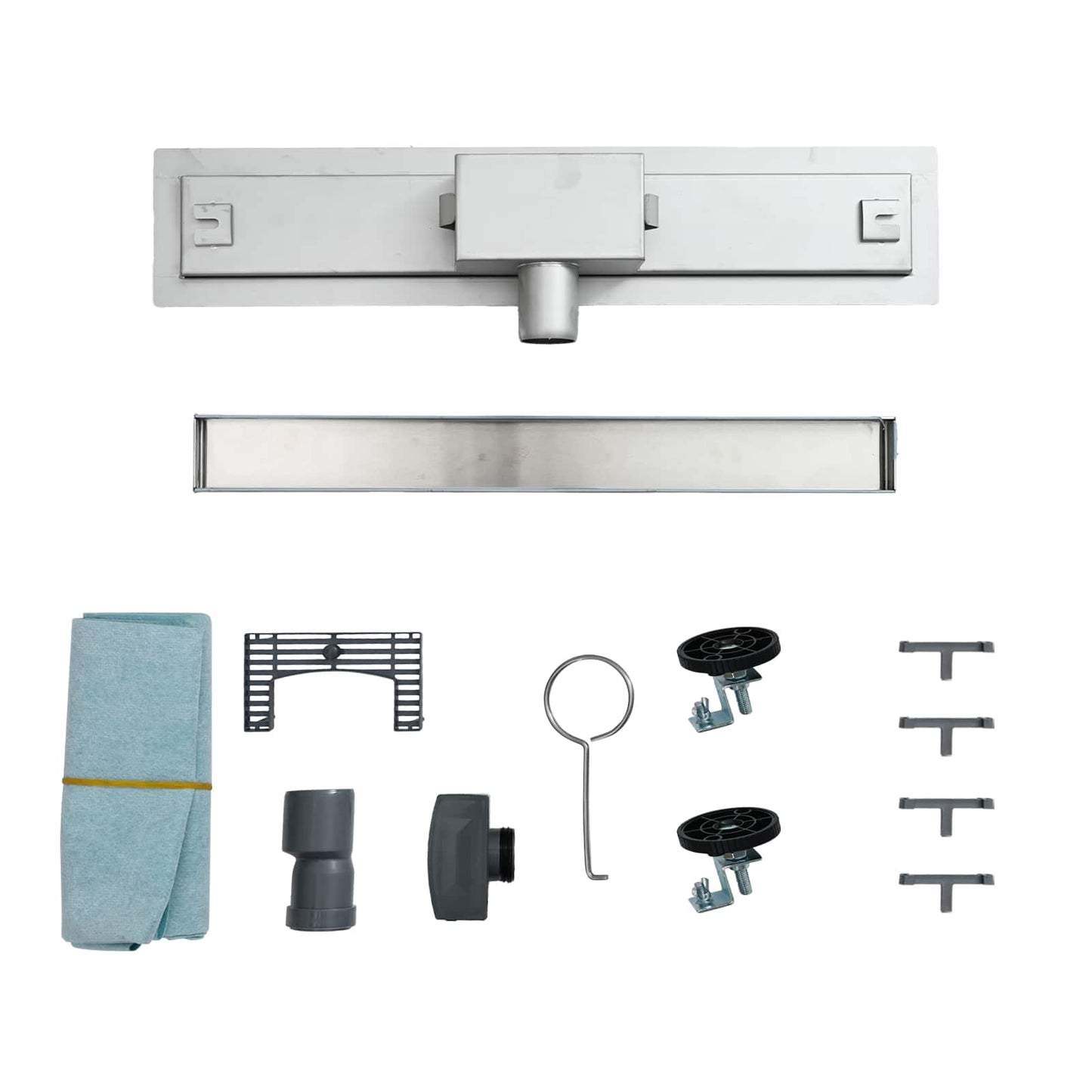 2 in 1 Shower Drain Silver 50 cm Stainless Steel 304
