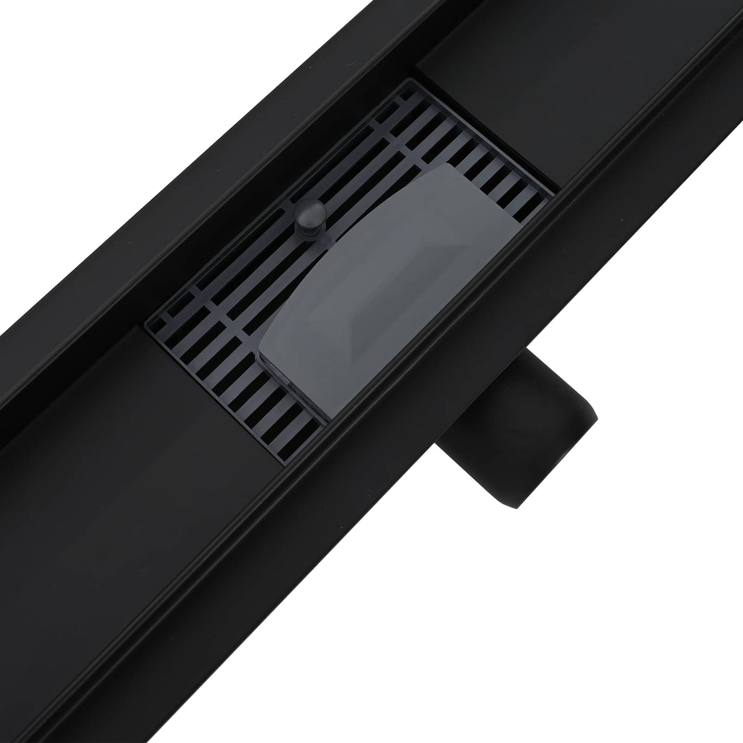 2 in 1 Shower Drain Black 50 cm Stainless Steel 304