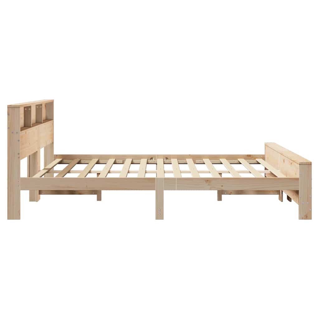 Bed Frame with Headboard Brown 200 x 200 cm Engineered Wood