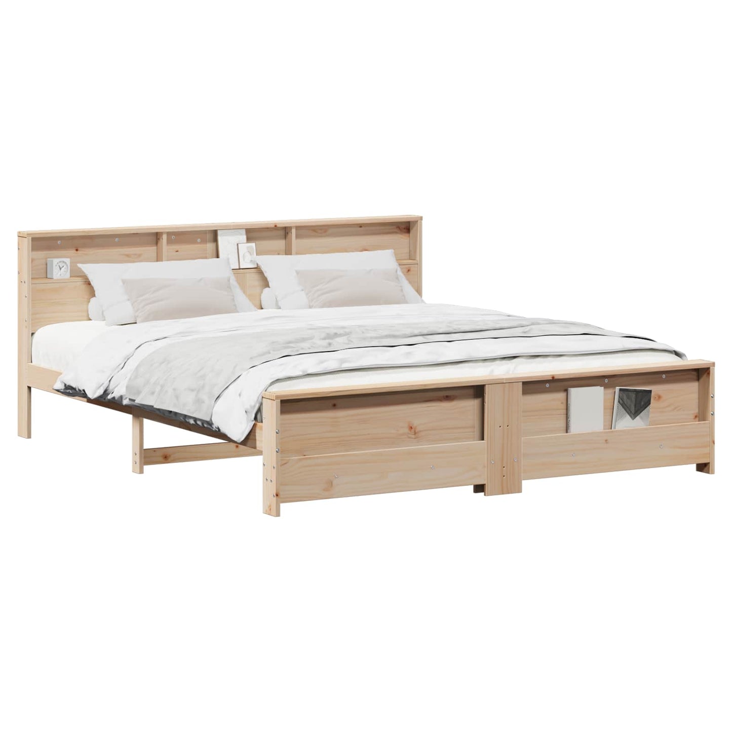 Bed Frame with Headboard Brown 180 x 200 cm Engineered Wood
