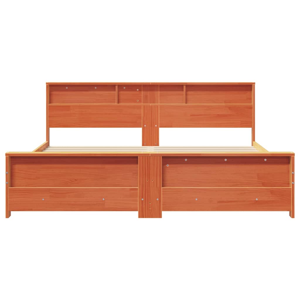 Bed Frame with Headboard Wax Brown 180 x 200 cm Engineered Wood