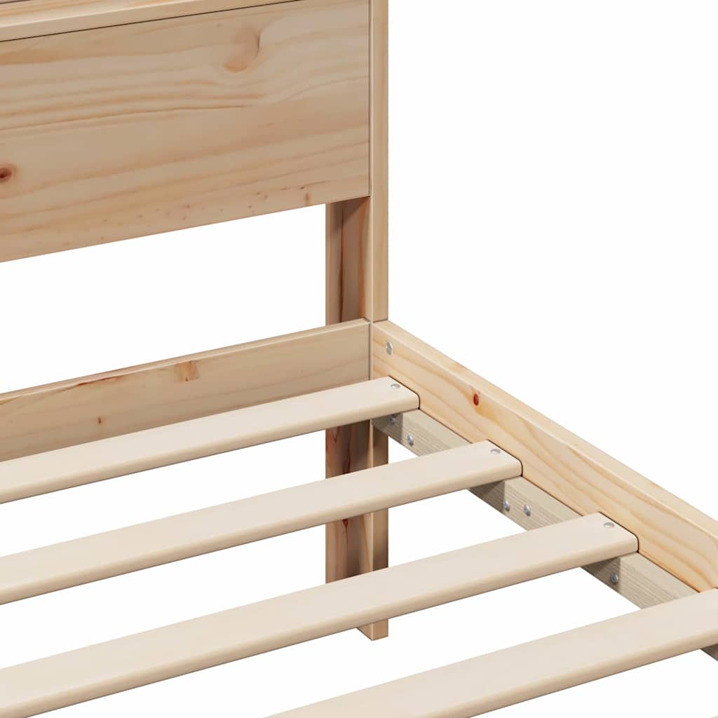 Bed Frame with Headboard Brown 140 x 200 cm Engineered Wood