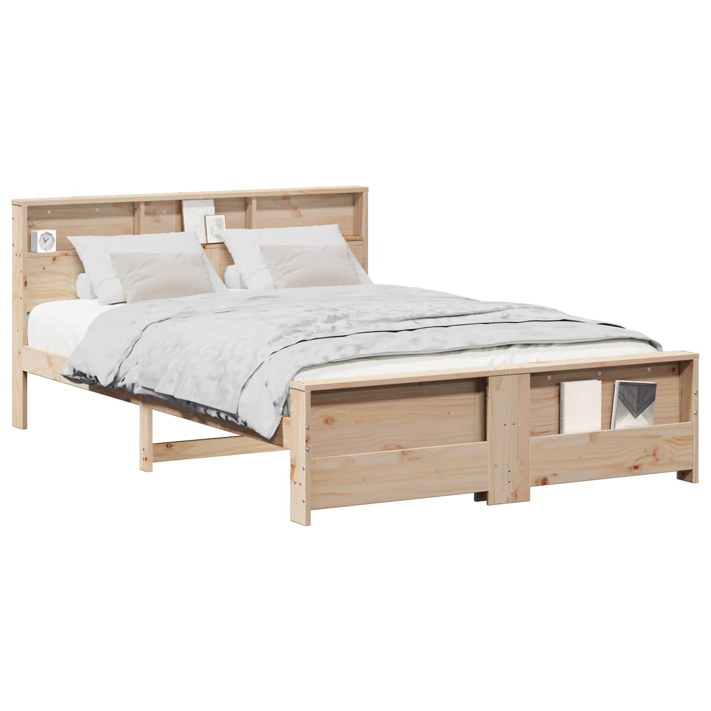Bed Frame with Headboard Brown 140 x 200 cm Engineered Wood