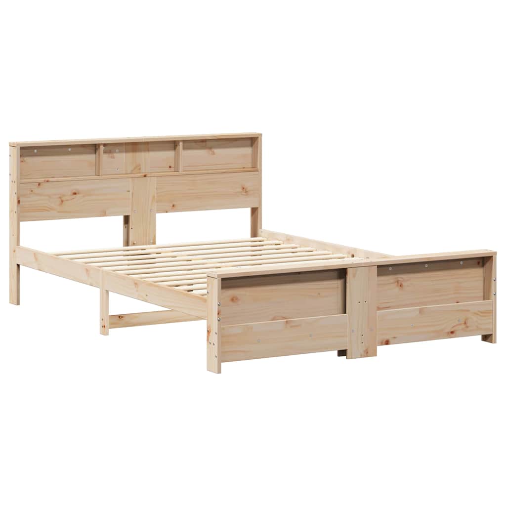 Bed Frame with Headboard Brown 140 x 200 cm Engineered Wood