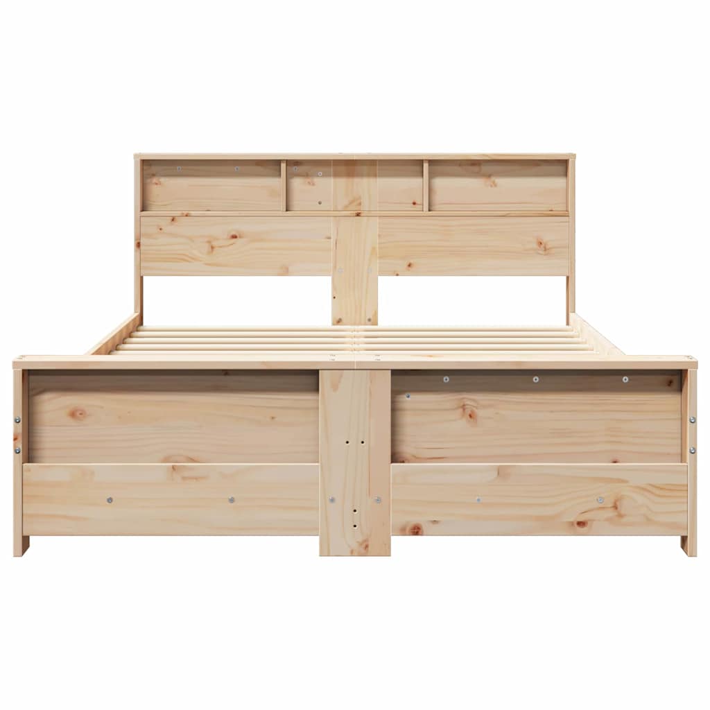 Bed Frame with Headboard Brown 140 x 200 cm Engineered Wood
