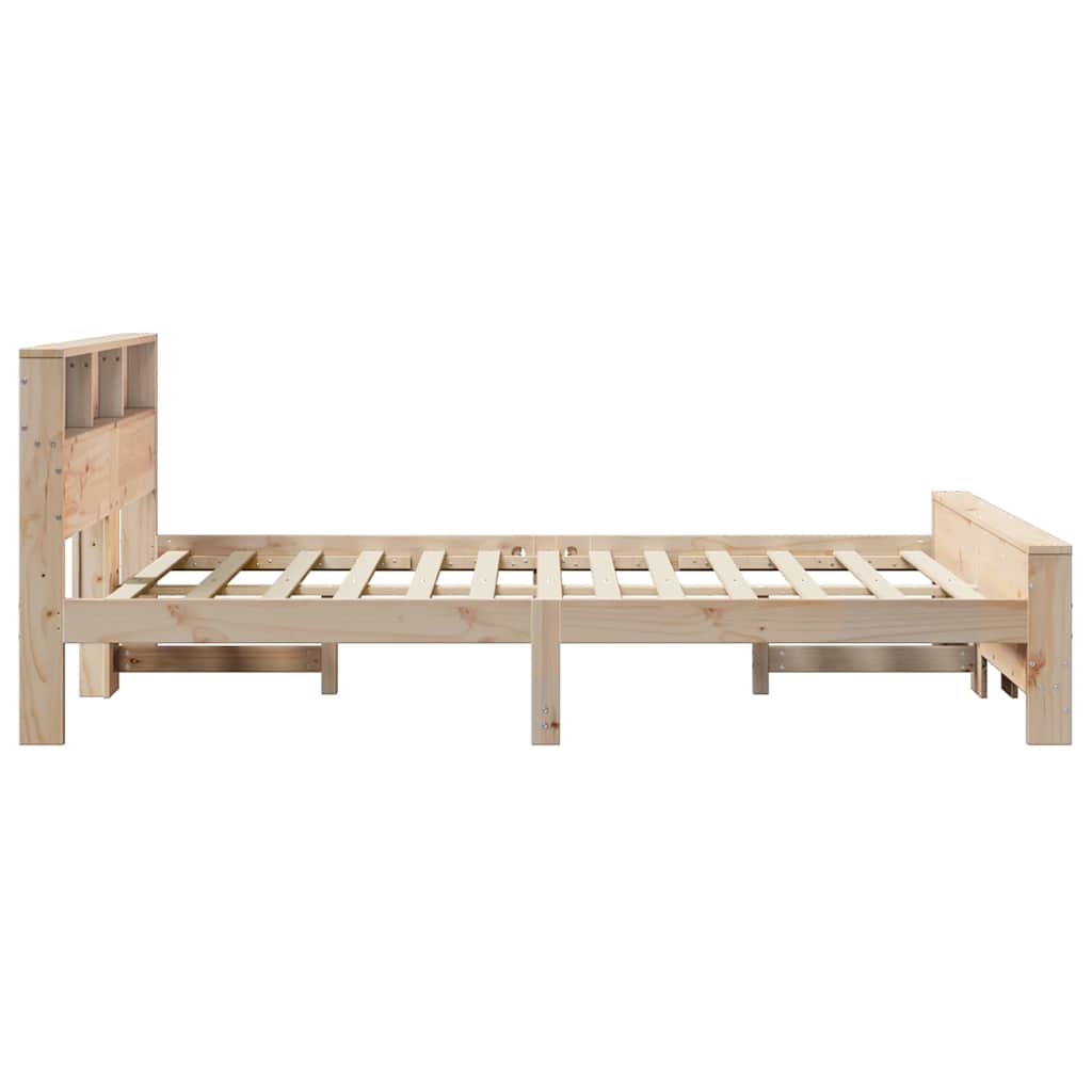 Bed Frame with Headboard Brown 140 x 200 cm Engineered Wood