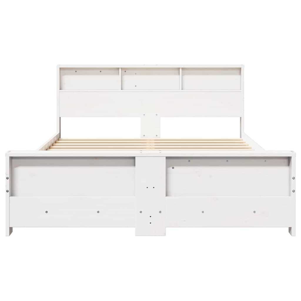 Bed Frame with Headboard White 140 x 200 cm Engineered Wood