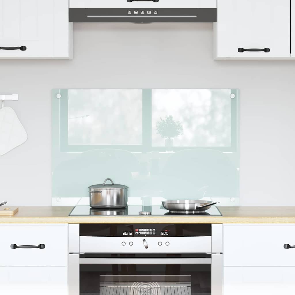 Kitchen Backsplash Milk 80 x 50 cm Tempered Glass
