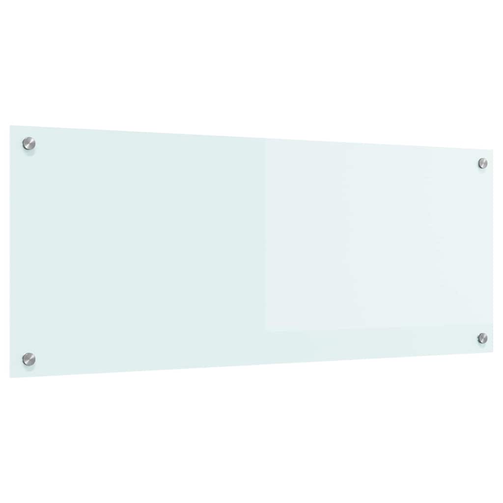 Kitchen Backsplash Milk 100 x 40 cm Tempered Glass