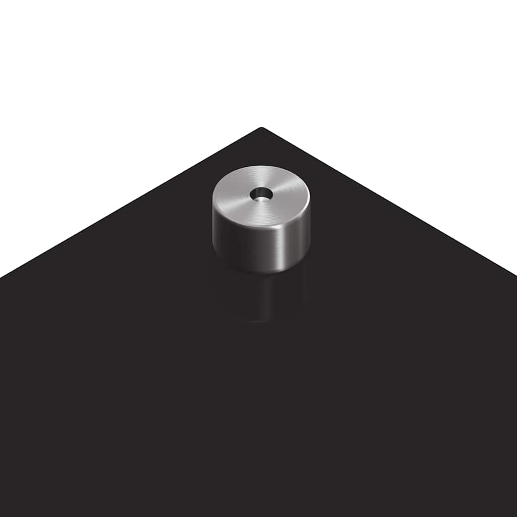 Kitchen Backsplash Black 100 x 50 cm Tempered Glass