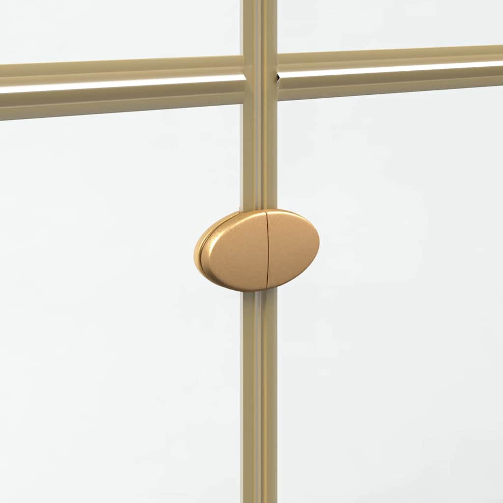 Walk-In Shower Wall Folding Gold 70 x 6.5 x 190 cm